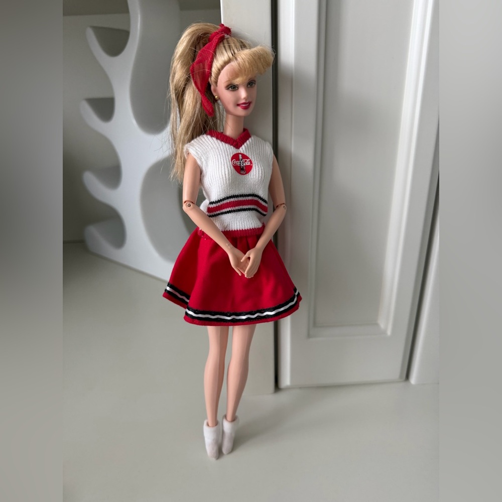 Vintage BARBIE MATTEL Coca-Cola Cheerleader Barbie Doll Toys